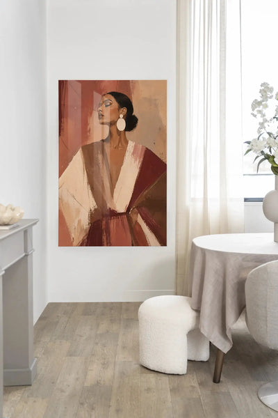 Pink Stripe - Moderne Wanddecoratie | Artprint, Glass Art & Wandkleed by Urban Cotton