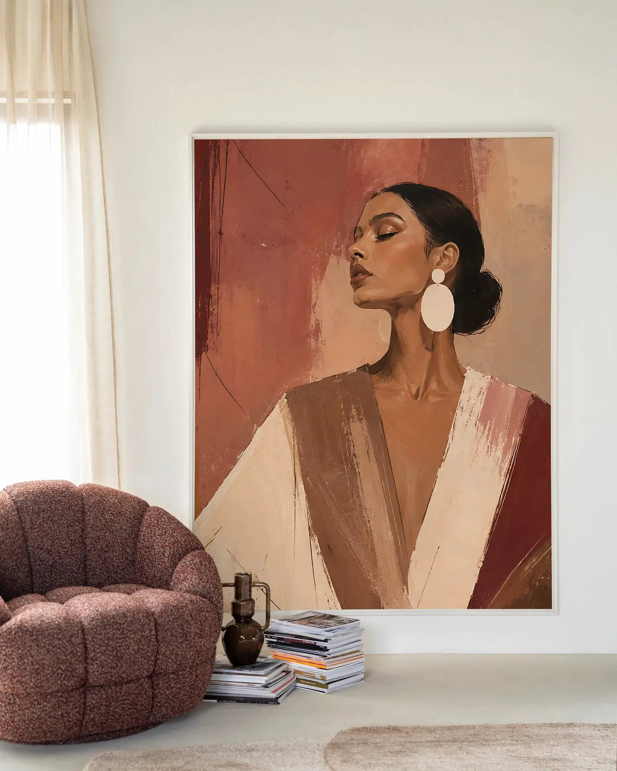 Pink Stripe - Moderne Wanddecoratie | Artprint, Glass Art & Wandkleed by Urban Cotton