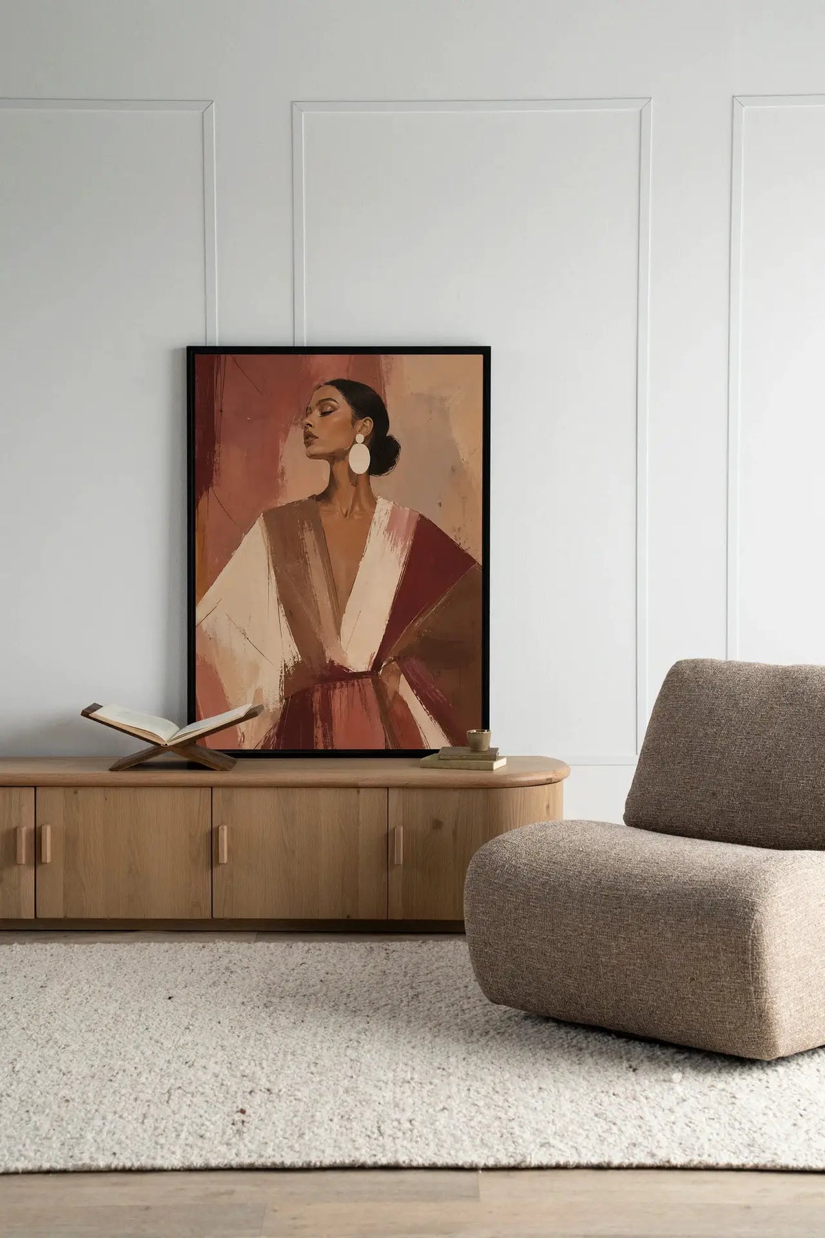 Pink Stripe - Moderne Wanddecoratie | Artprint, Glass Art & Wandkleed by Urban Cotton