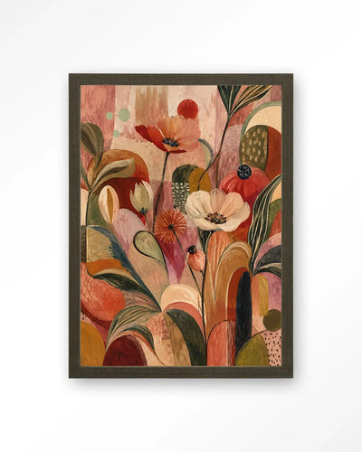 Wild Bloom Red - Moderne Wanddecoratie | Artprint, Glass Art & Wandkleed by Urban Cotton