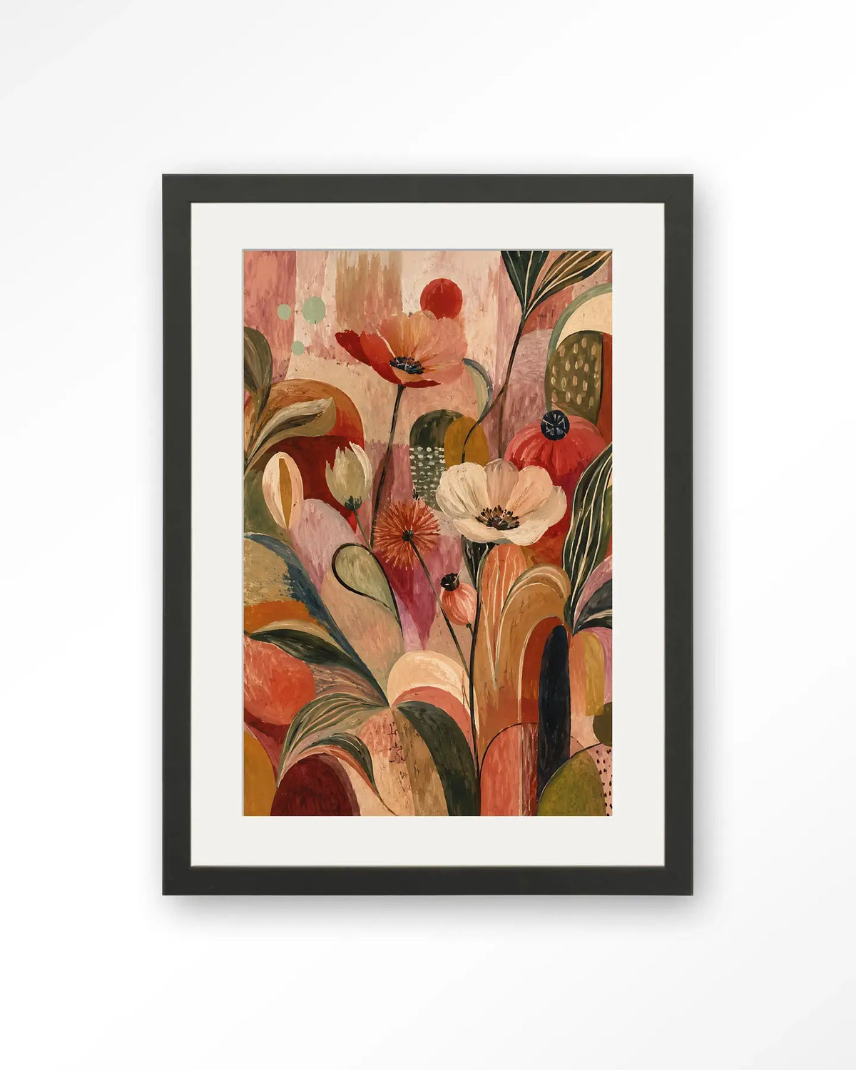 Wild Bloom Red - Moderne Wanddecoratie | Artprint, Glass Art & Wandkleed by Urban Cotton