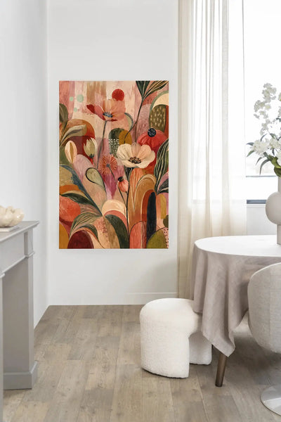 Wild Bloom Red - Moderne Wanddecoratie | Artprint, Glass Art & Wandkleed by Urban Cotton