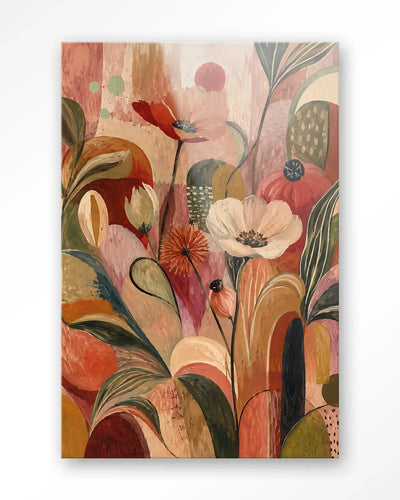 Wild Bloom Red - Moderne Wanddecoratie | Artprint, Glass Art & Wandkleed by Urban Cotton