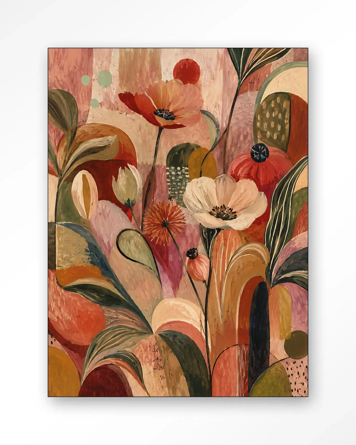 Wild Bloom Red - Moderne Wanddecoratie | Artprint, Glass Art & Wandkleed by Urban Cotton