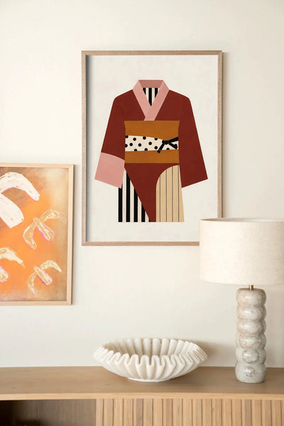 Kimono Ichi - Moderne Wanddecoratie | Artprint, Glass Art & Wandkleed by Urban Cotton