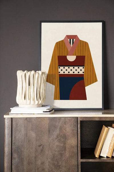 Kimono Ni - Moderne Wanddecoratie | Artprint, Glass Art & Wandkleed by Urban Cotton