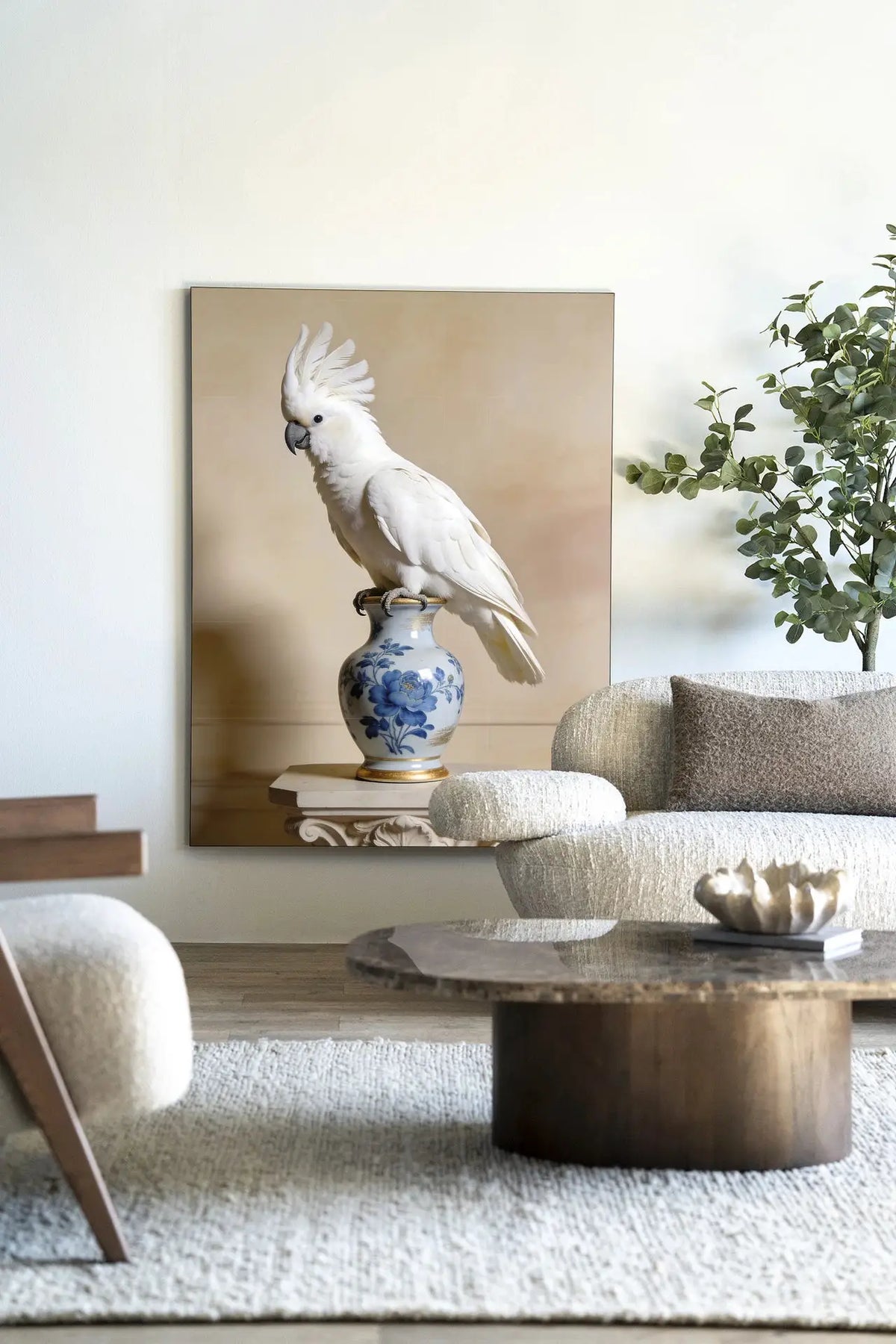Pearl Parrot - Moderne Wanddecoratie | Artprint, Glass Art & Wandkleed by Urban Cotton