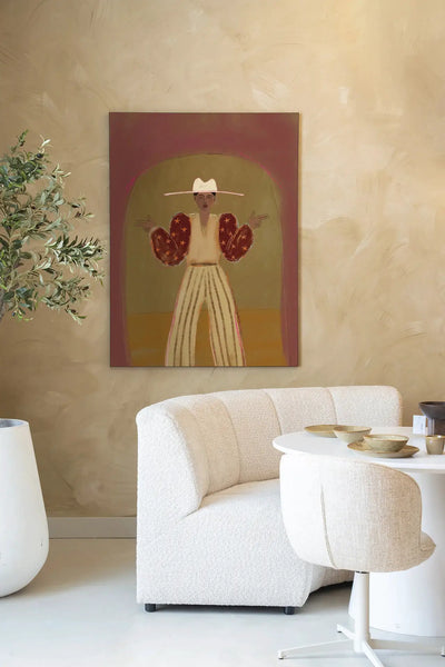 Pieuw Pieuw Burgundy - Moderne Wanddecoratie | Artprint, Glass Art & Wandkleed by Urban Cotton