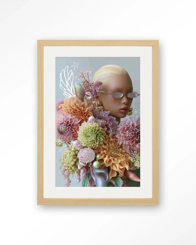Floral Eclectic- Moderne Wanddecoratie | Artprint, Glass Art, Wandkleed by Urban Cotton