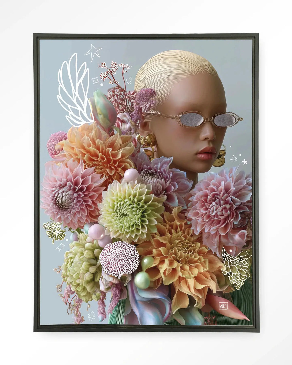 Floral Eclectic - Moderne Wanddecoratie | Artprint, Glass Art & Wandkleed by Urban Cotton