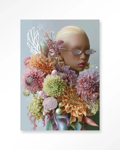 Floral Eclectic- Moderne Wanddecoratie | Artprint, Glass Art, Wandkleed by Urban Cotton