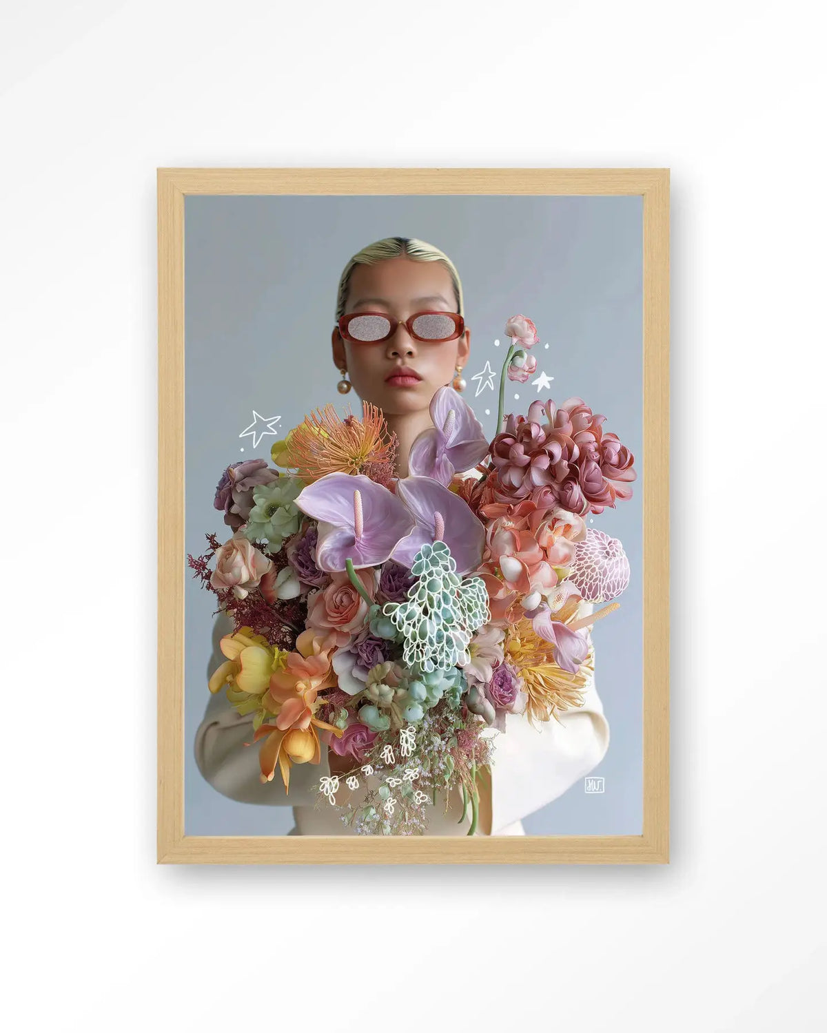 Shades Of Petals - Moderne Wanddecoratie | Artprint, Glass Art & Wandkleed by Urban Cotton
