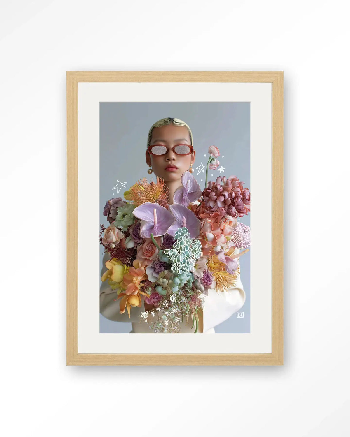 Shades Of Petals - Moderne Wanddecoratie | Artprint, Glass Art & Wandkleed by Urban Cotton