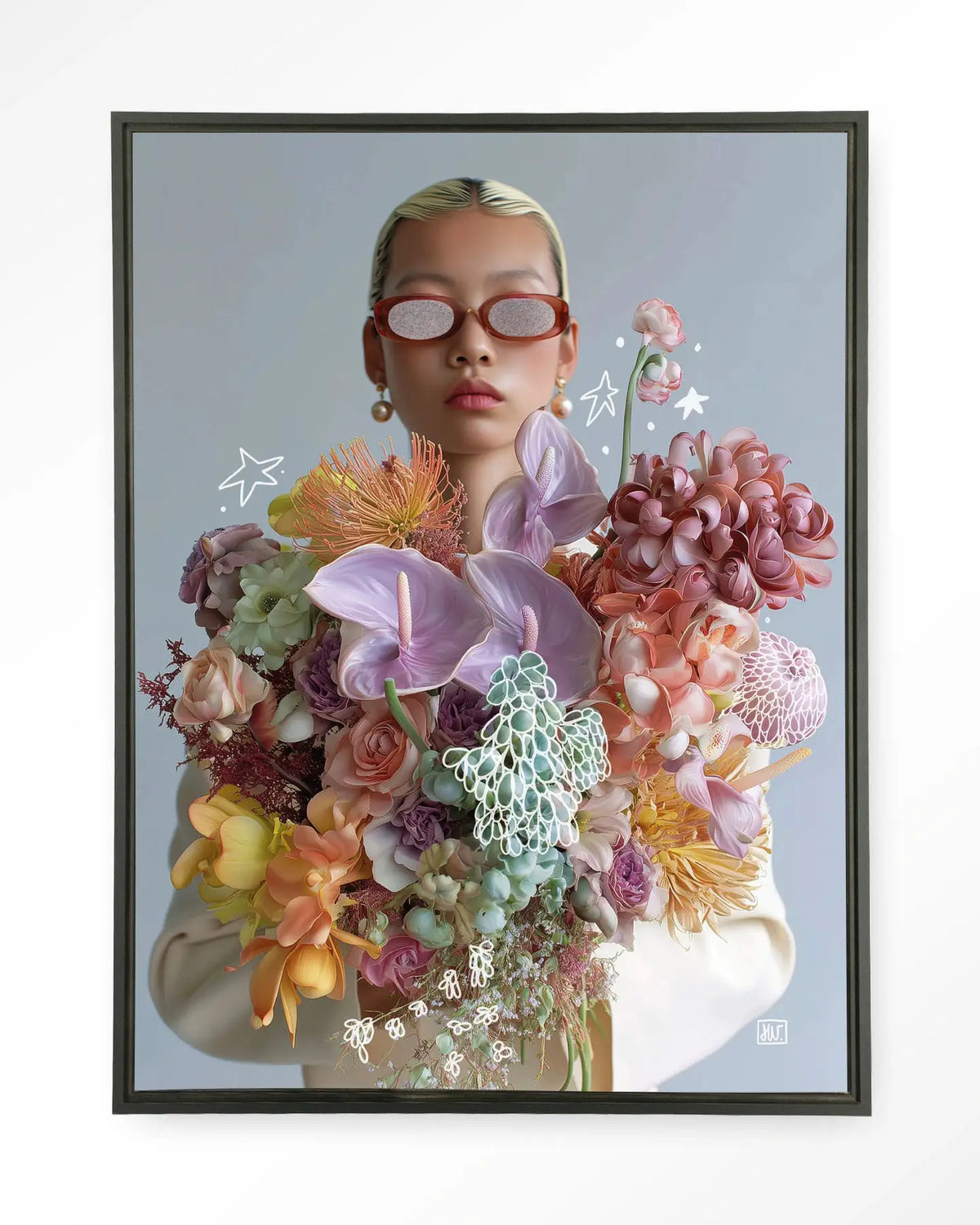 Shades Of Petals - Moderne Wanddecoratie | Artprint, Glass Art & Wandkleed by Urban Cotton