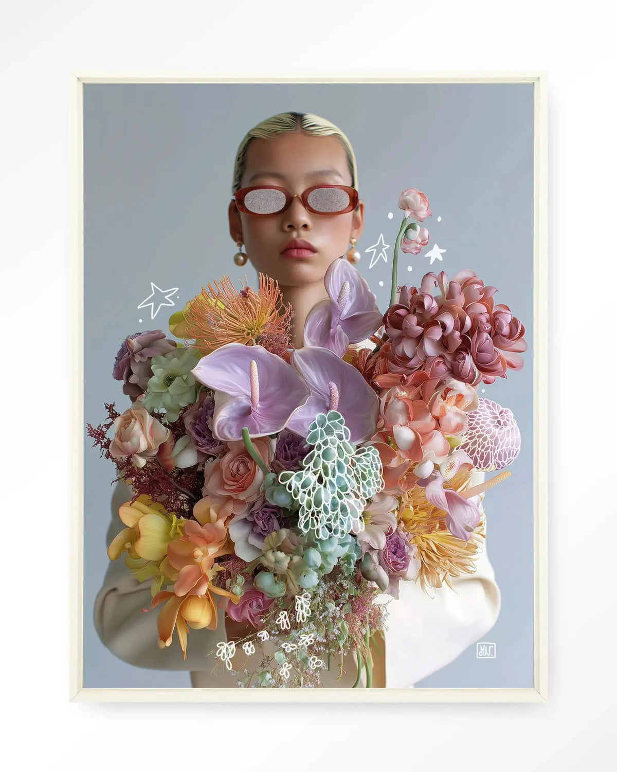 Shades Of Petals - Moderne Wanddecoratie | Artprint, Glass Art & Wandkleed by Urban Cotton