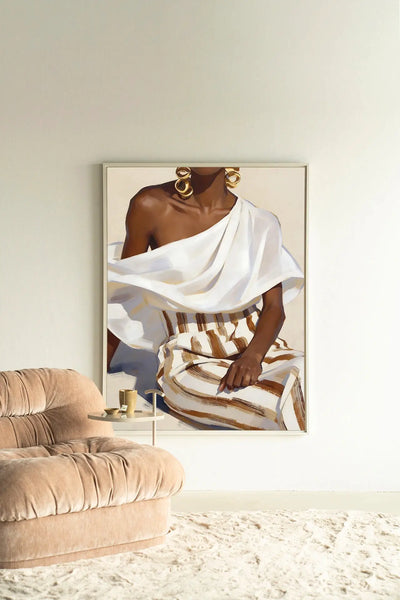Striped Pants White - Moderne Wanddecoratie | Artprint, Glass Art & Wandkleed by Urban Cotton
