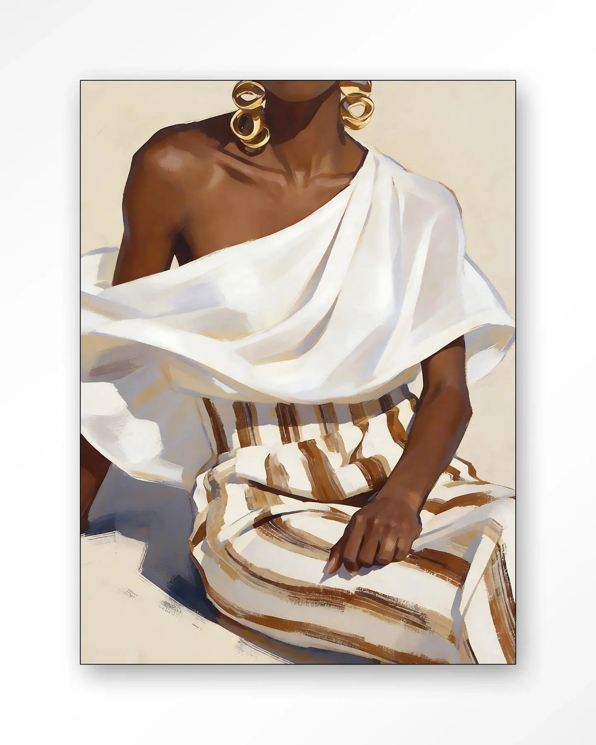 Striped Pants White - Moderne Wanddecoratie | Artprint, Glass Art & Wandkleed by Urban Cotton