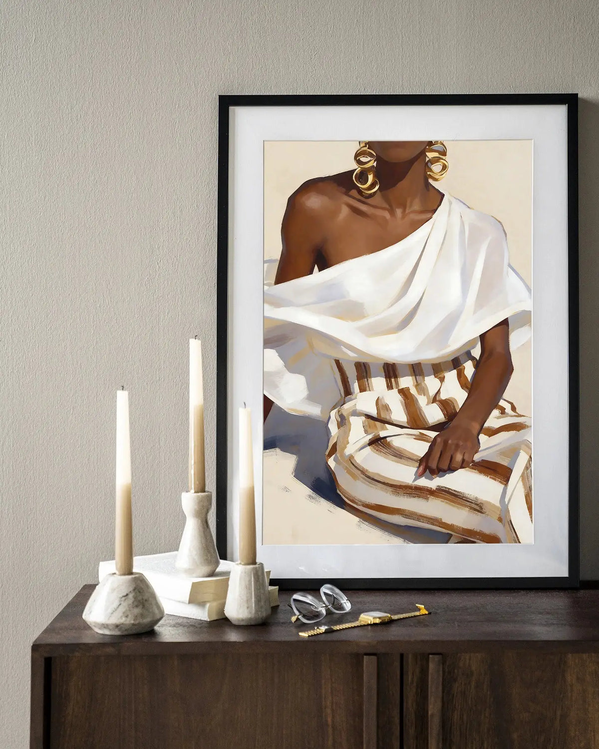 Striped Pants White - Moderne Wanddecoratie | Artprint, Glass Art & Wandkleed by Urban Cotton