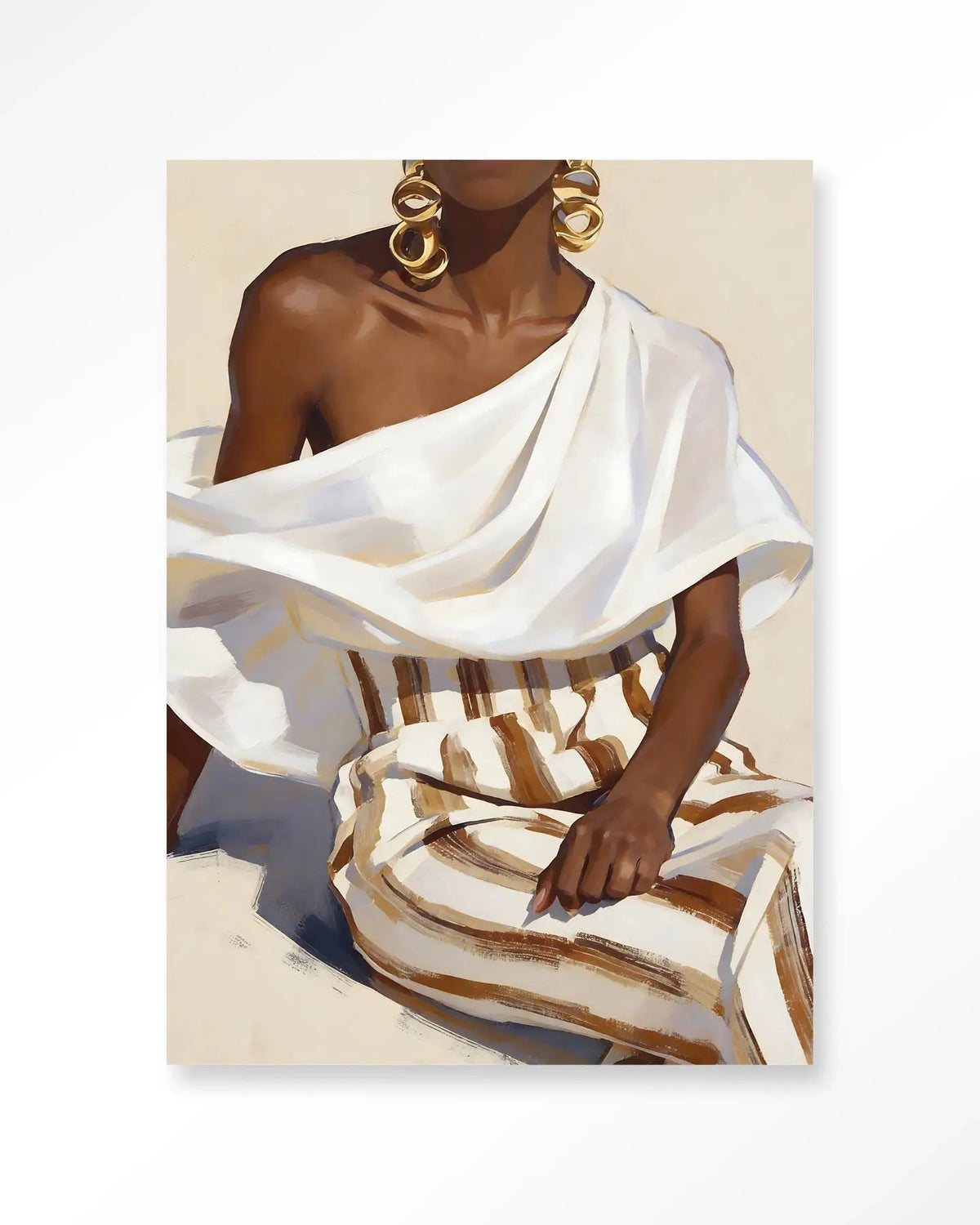 Striped Pants White - Moderne Wanddecoratie | Artprint, Glass Art & Wandkleed by Urban Cotton