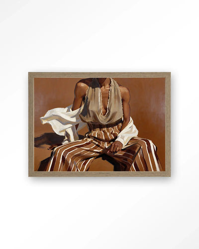 Striped Pants Brown - Moderne Wanddecoratie | Artprint, Glass Art & Wandkleed by Urban Cotton