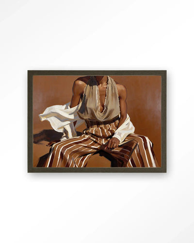 Striped Pants Brown - Moderne Wanddecoratie | Artprint, Glass Art & Wandkleed by Urban Cotton