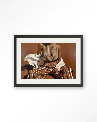 Striped Pants Brown - Moderne Wanddecoratie | Artprint, Glass Art & Wandkleed by Urban Cotton