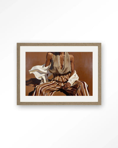 Striped Pants Brown - Moderne Wanddecoratie | Artprint, Glass Art & Wandkleed by Urban Cotton