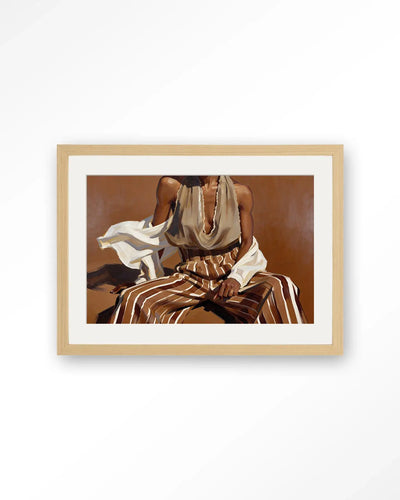Striped Pants Brown - Moderne Wanddecoratie | Artprint, Glass Art & Wandkleed by Urban Cotton