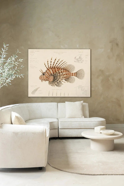Lion Fish - Moderne Wanddecoratie | Artprint, Glass Art & Wandkleed by Urban Cotton