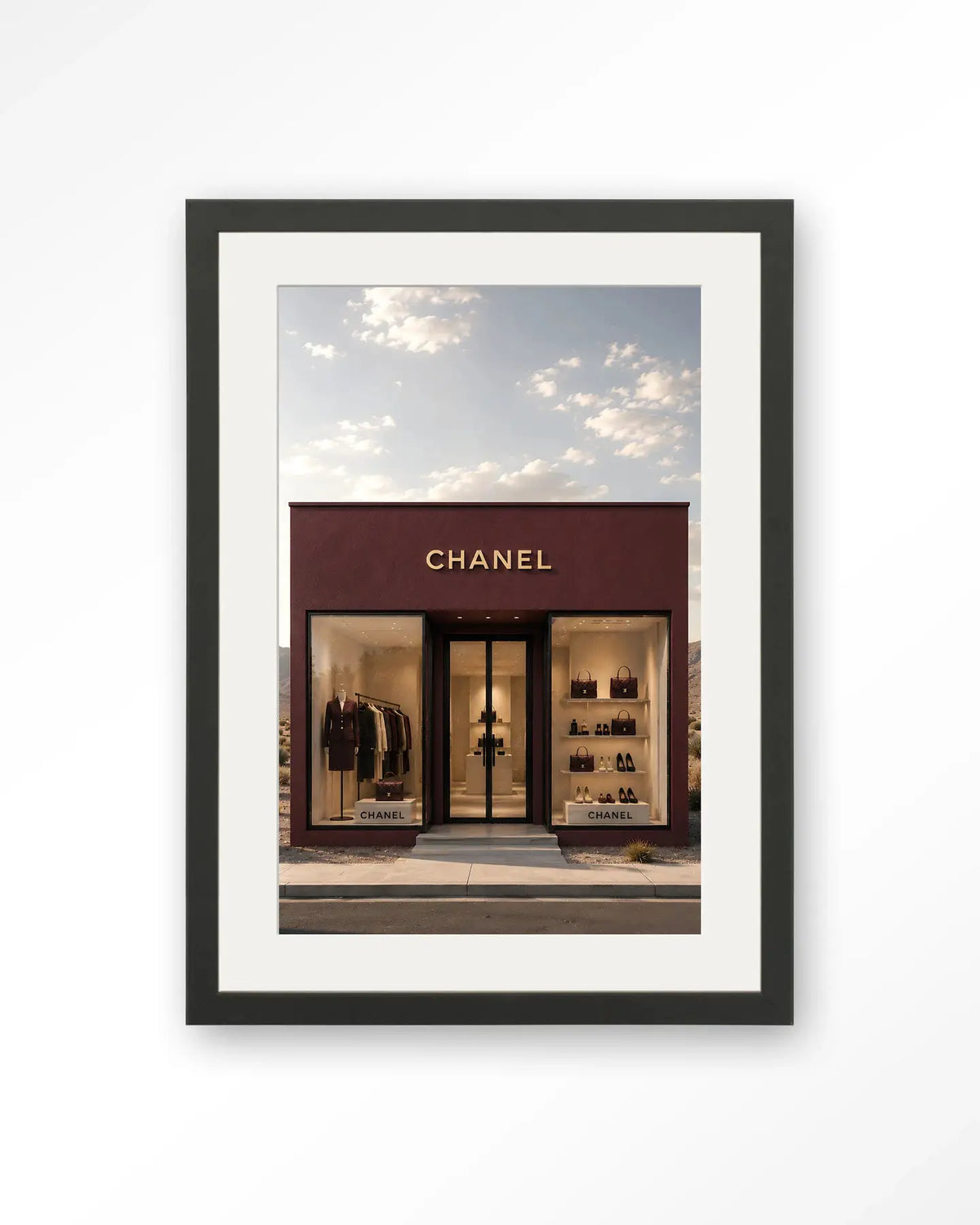 Luxury Boutique Red - Moderne Wanddecoratie | Artprint, Glass Art & Wandkleed by Urban Cotton