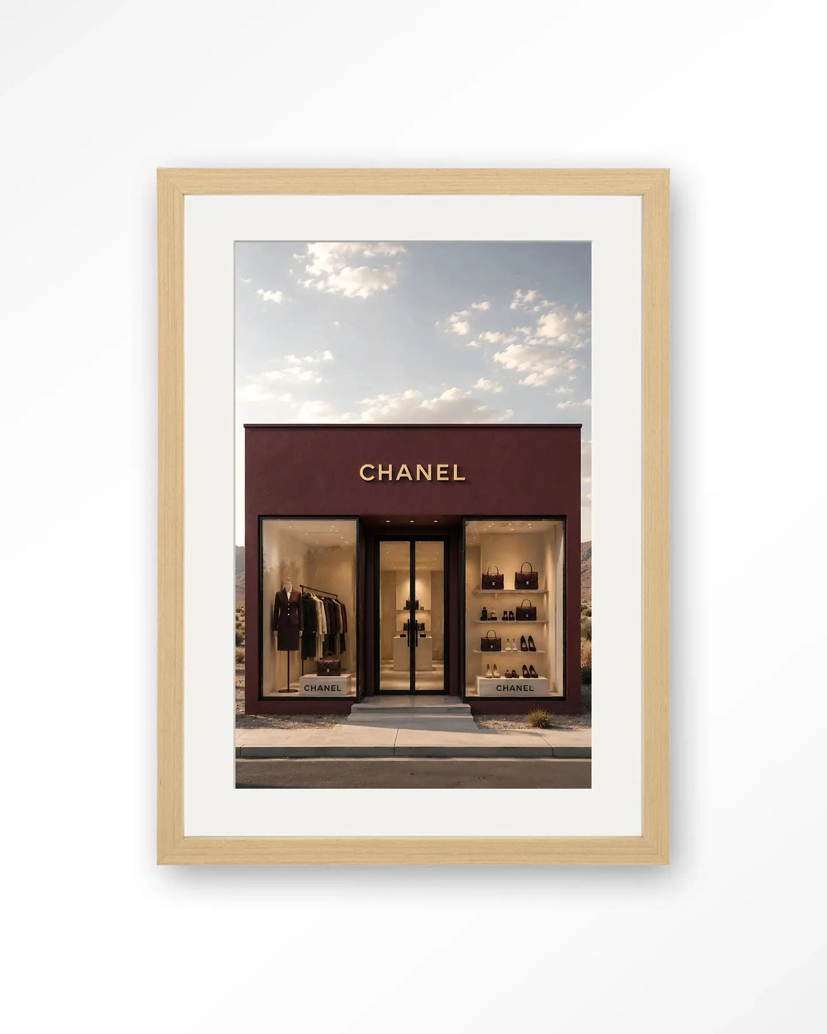 Luxury Boutique Red - Moderne Wanddecoratie | Artprint, Glass Art & Wandkleed by Urban Cotton