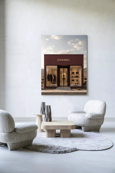 Luxury Boutique Red - Moderne Wanddecoratie | Artprint, Glass Art & Wandkleed by Urban Cotton