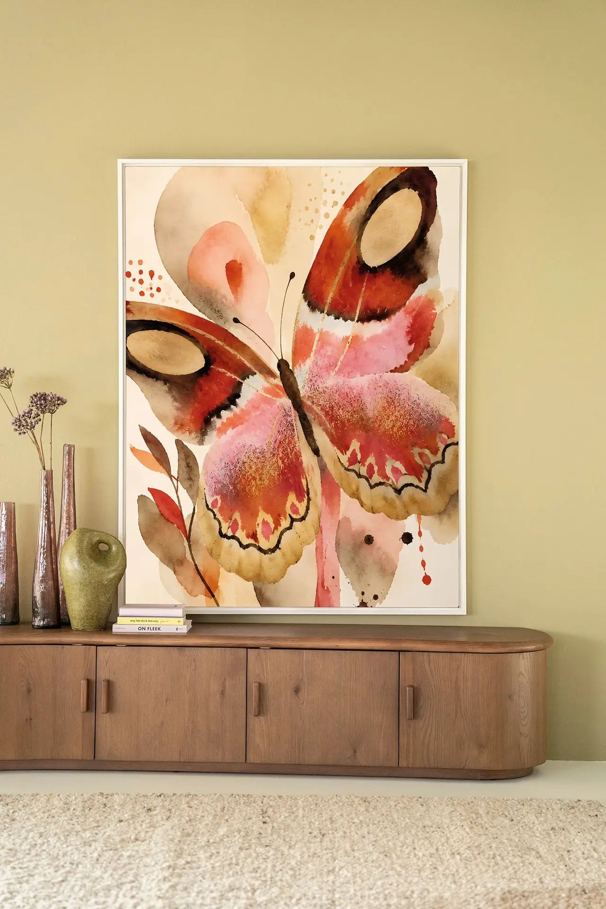 Mariposa Una - Moderne Wanddecoratie | Artprint, Glass Art & Wandkleed by Urban Cotton