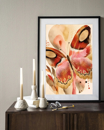 Mariposa Una - Moderne Wanddecoratie | Artprint, Glass Art & Wandkleed by Urban Cotton