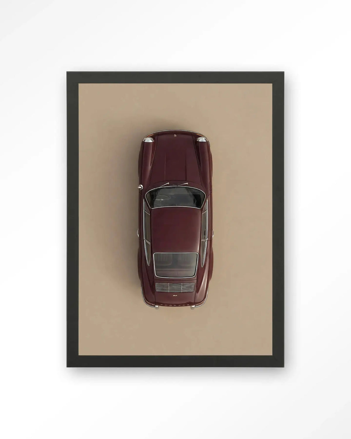 Topview Porsche Red - Moderne Wanddecoratie | Artprint, Glass Art & Wandkleed by Urban Cotton