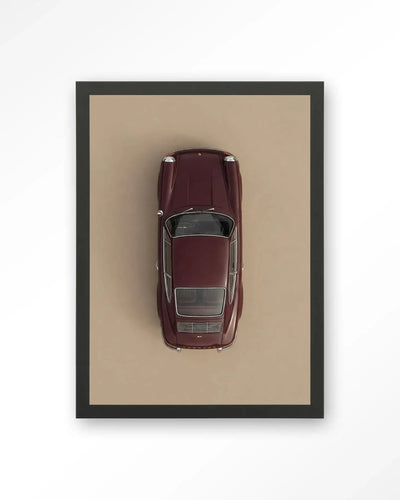 Topview Porsche Red - Moderne Wanddecoratie | Artprint, Glass Art & Wandkleed by Urban Cotton