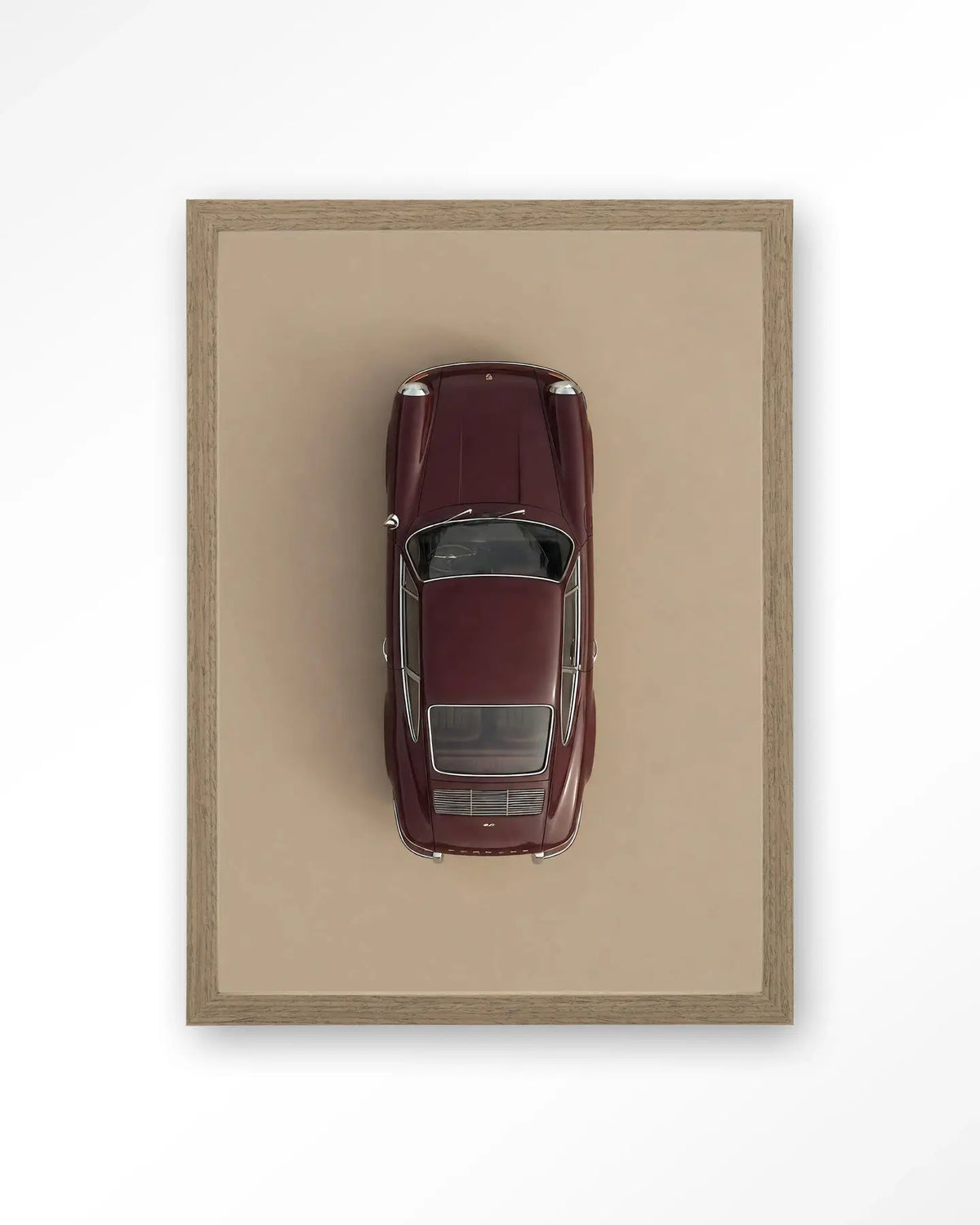 Topview Porsche Red - Moderne Wanddecoratie | Artprint, Glass Art & Wandkleed by Urban Cotton
