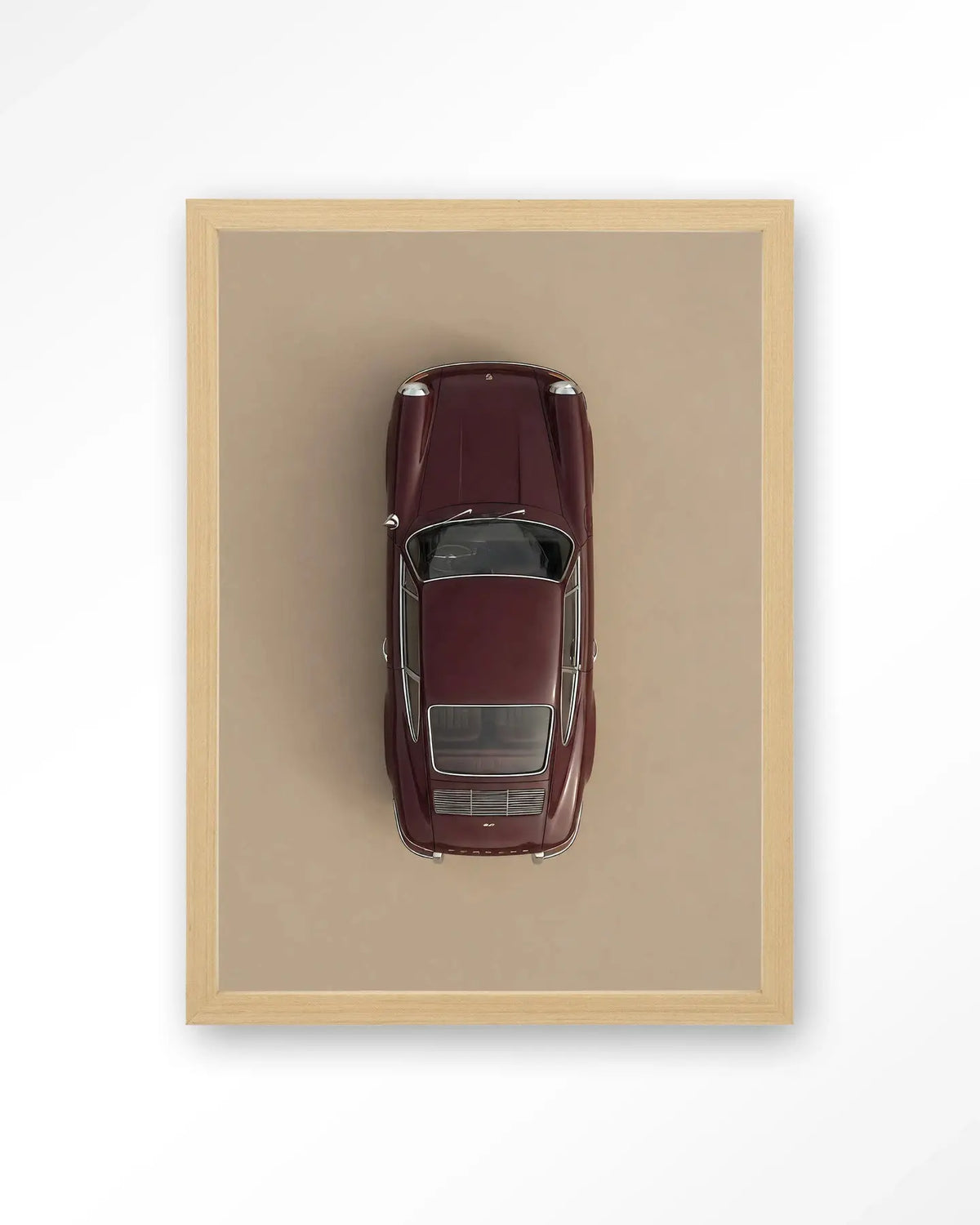 Topview Porsche Red - Moderne Wanddecoratie | Artprint, Glass Art & Wandkleed by Urban Cotton