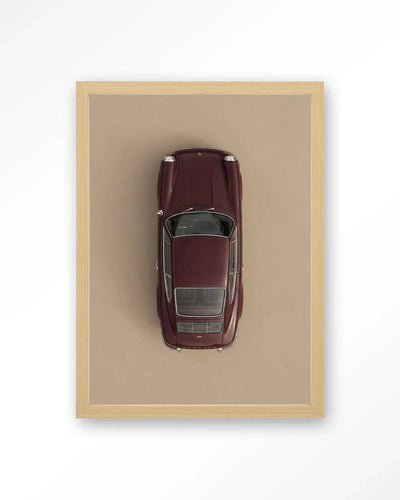 Topview Porsche Red - Moderne Wanddecoratie | Artprint, Glass Art & Wandkleed by Urban Cotton