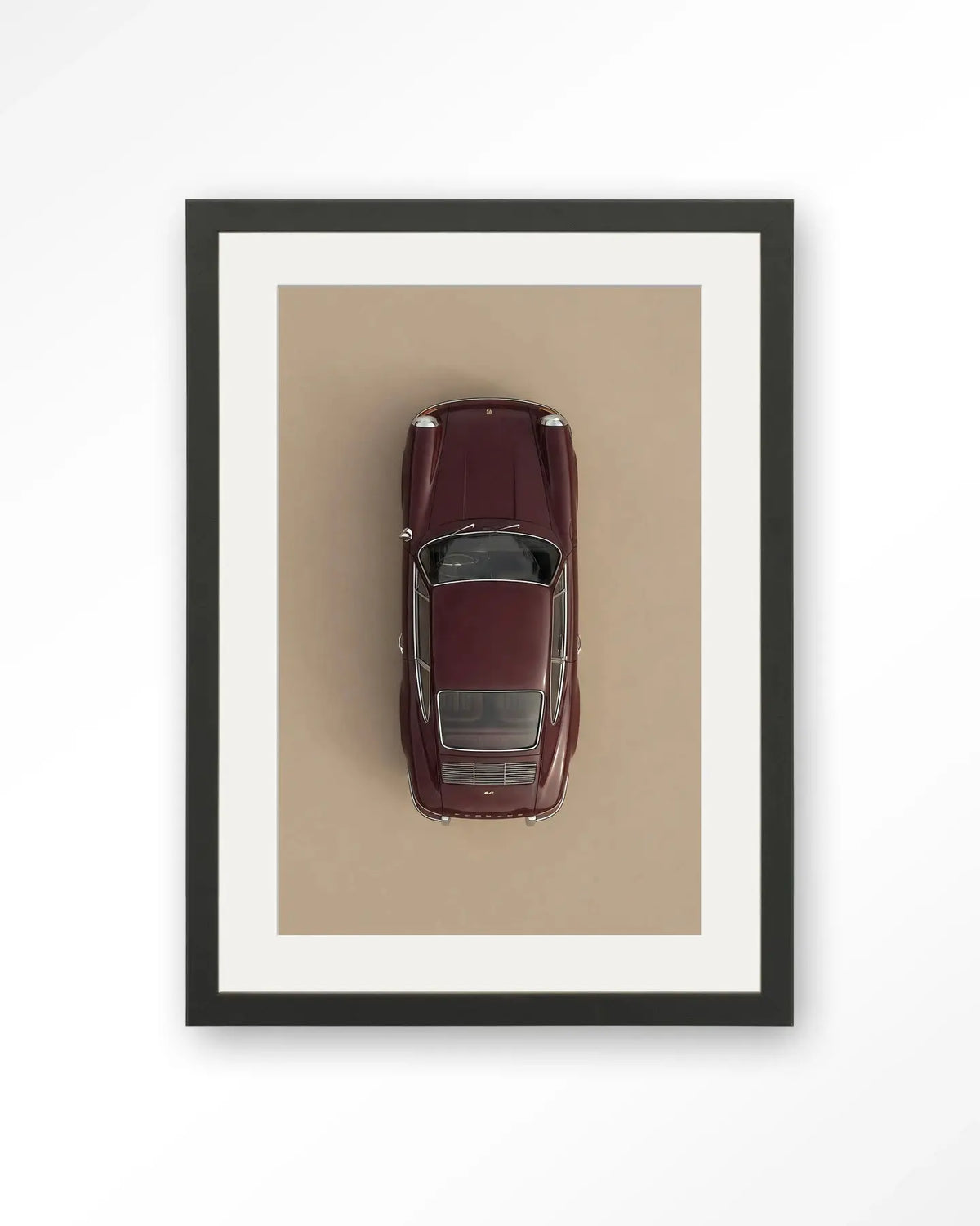 Topview Porsche Red - Moderne Wanddecoratie | Artprint, Glass Art & Wandkleed by Urban Cotton