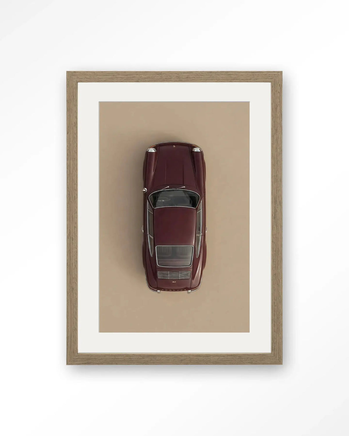 Topview Porsche Red - Moderne Wanddecoratie | Artprint, Glass Art & Wandkleed by Urban Cotton