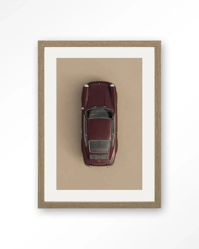 Topview Porsche Red - Moderne Wanddecoratie | Artprint, Glass Art & Wandkleed by Urban Cotton
