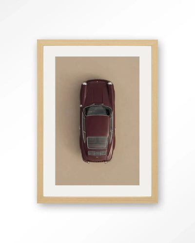 Topview Porsche Red - Moderne Wanddecoratie | Artprint, Glass Art & Wandkleed by Urban Cotton