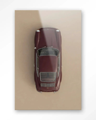 Topview Porsche Red - Moderne Wanddecoratie | Artprint, Glass Art & Wandkleed by Urban Cotton