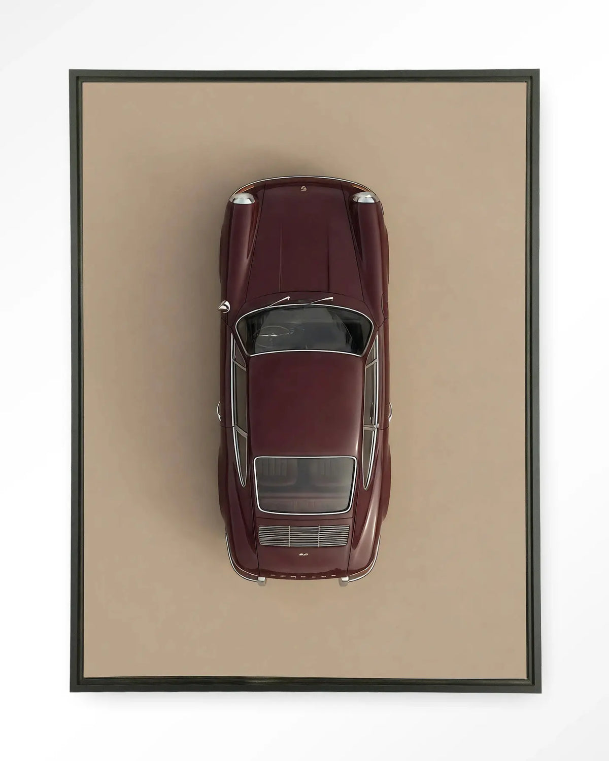 Topview Porsche Red - Moderne Wanddecoratie | Artprint, Glass Art & Wandkleed by Urban Cotton