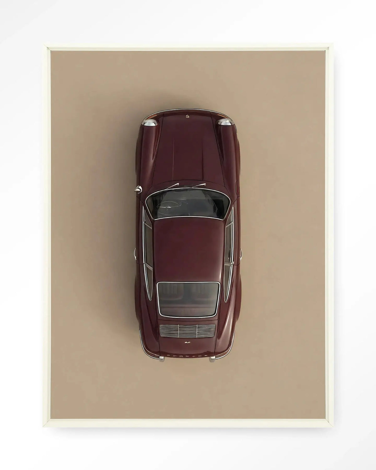 Topview Porsche Red - Moderne Wanddecoratie | Artprint, Glass Art & Wandkleed by Urban Cotton