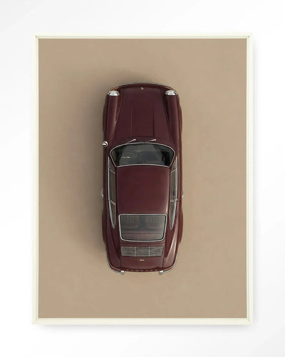 Topview Porsche Red - Moderne Wanddecoratie | Artprint, Glass Art & Wandkleed by Urban Cotton