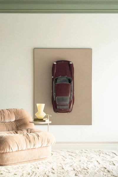 Topview Porsche Red - Moderne Wanddecoratie | Artprint, Glass Art & Wandkleed by Urban Cotton