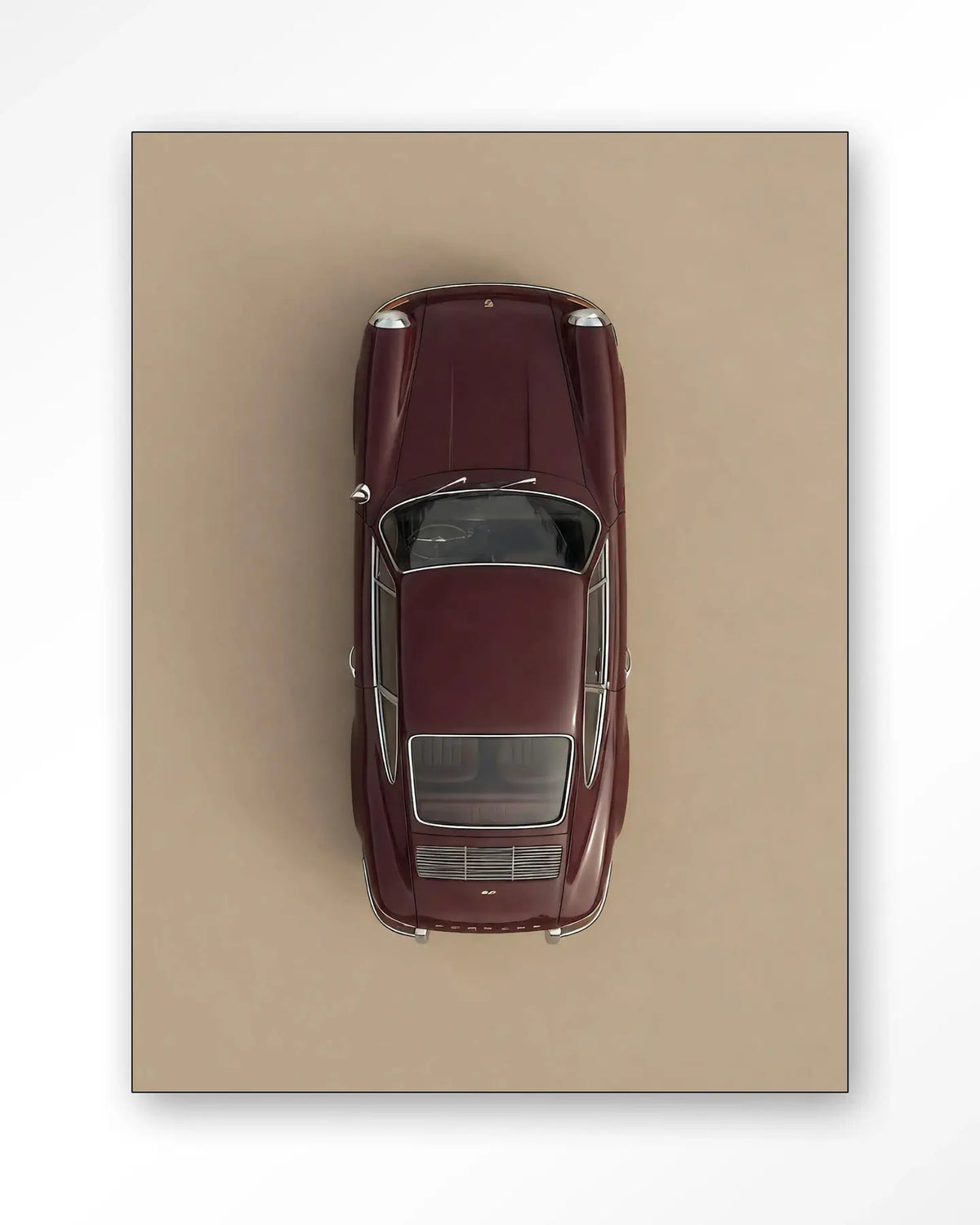 Topview Porsche Red - Moderne Wanddecoratie | Artprint, Glass Art & Wandkleed by Urban Cotton