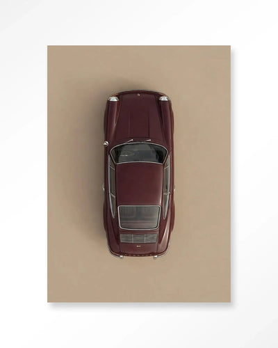 Topview Porsche Red - Moderne Wanddecoratie | Artprint, Glass Art & Wandkleed by Urban Cotton